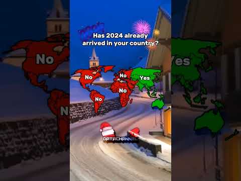 Has 2024 already arrived in your country?🎉🎄 #shorts #mapping #map #happynewyear #2024