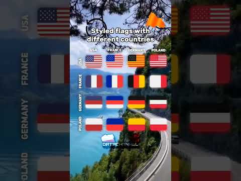 Styled flags with different countries🗺️ #shorts #georgraphy #flags