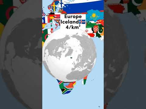 Least populated by km&sup2; countries on each continent🗺️