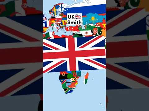 The most common surnames in the countries🗺️ Part 1