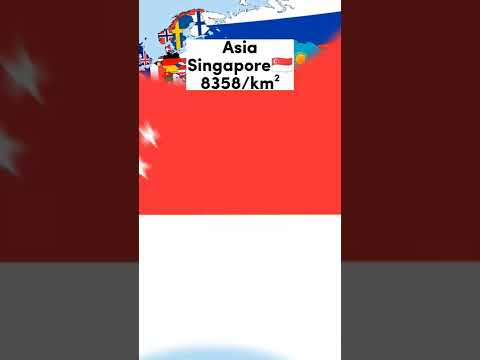 The most populated countries by km² on every continent🗺️