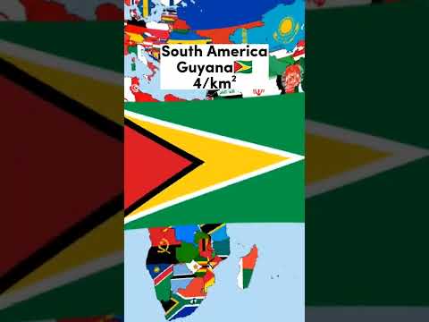 The least populated countries by km² on every continent🗺️